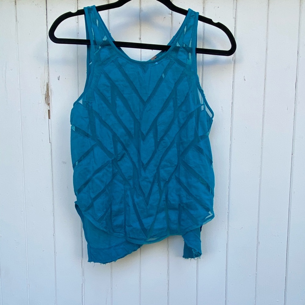 Free People Geometric Cut Out Tank